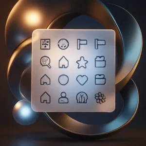 Simple Line Art Icons Set